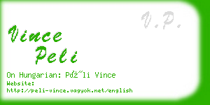 vince peli business card